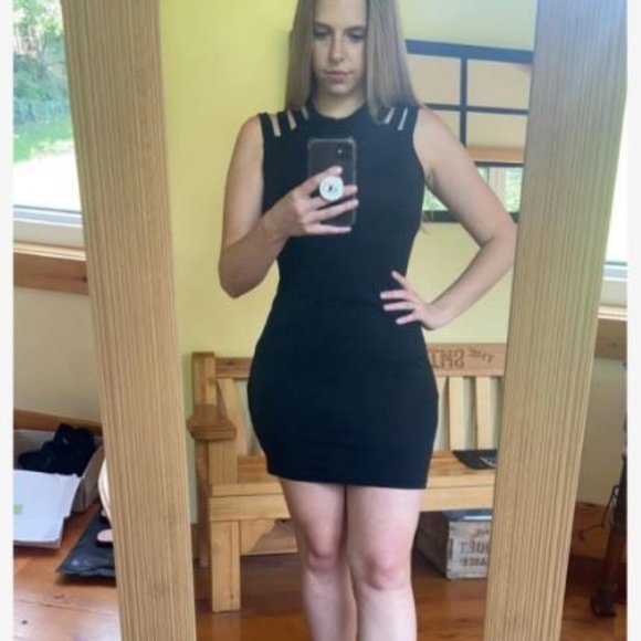 Cut Out Bodycon Open Shoulder Mini Dress Size Medium - Picture 7 of 11
